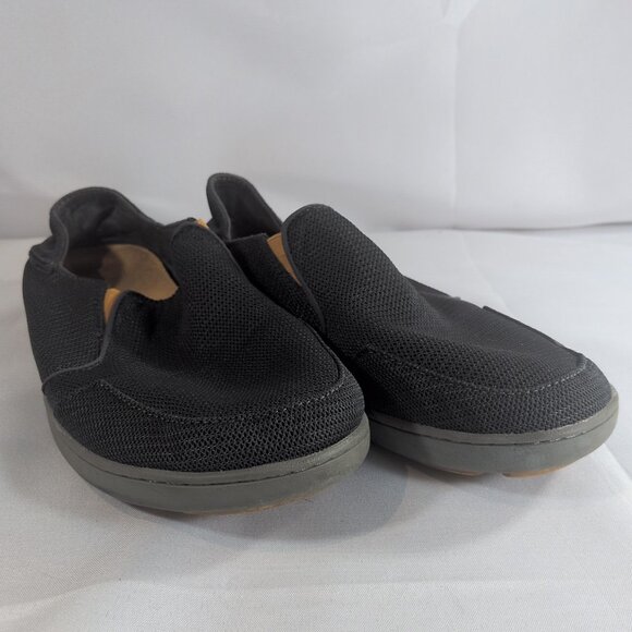 OluKai NoHea Mesh Men's 8.5 Slip On Loafer Shoes Shadow Grey Orange 10188-4242 - Picture 1 of 16